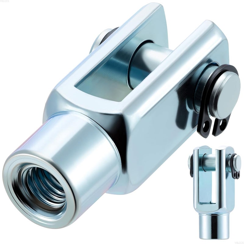 VIILOCK 2pcs Air Cylinder Rod Clevis End, M8x1.25 Female Thread Y Connector for Pneumatic Air Cylinder Foot Mounting Work Y-20 - Image 1
